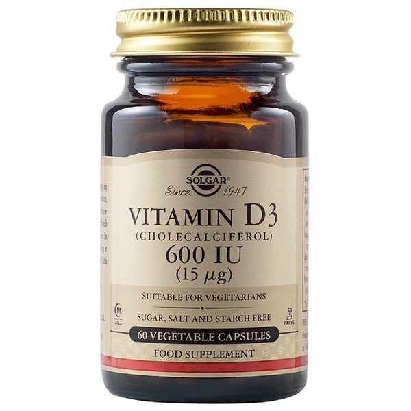 SOLGAR VITAMIN D3 600IU (15MG) 60'S