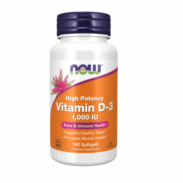 NOW VITAMIN D3 1000 IU 180 SGELS