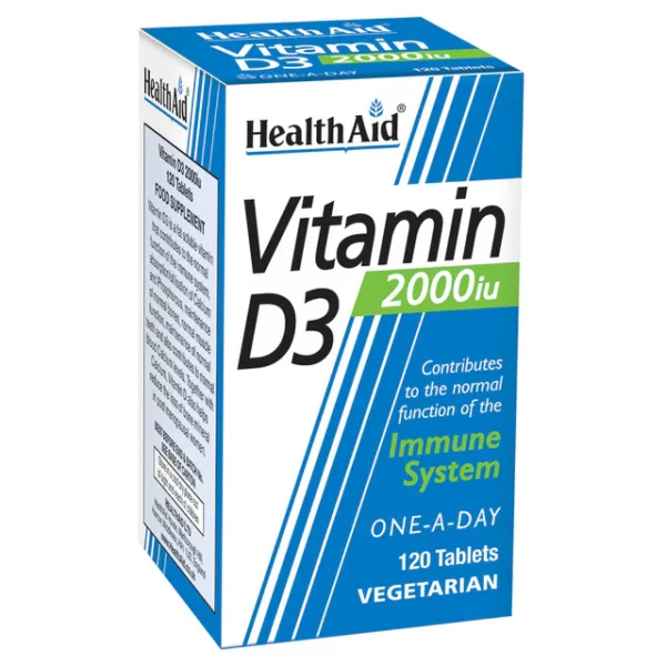 Health Aid Vitamin D3 2000Iu, 120Tabs