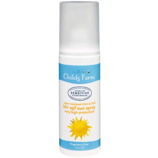 CHILDS FARM 50+SPF SUNLOTION 125ML SPRAY WATER RESISTANT UVA&UVB
