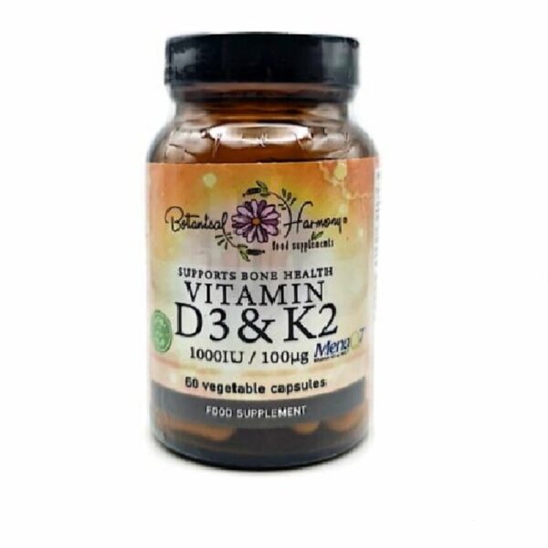 Botanical Harmony Vitamin D3 1000Iu & K2 100Mcg (Menaq7) 60 Veg Caps