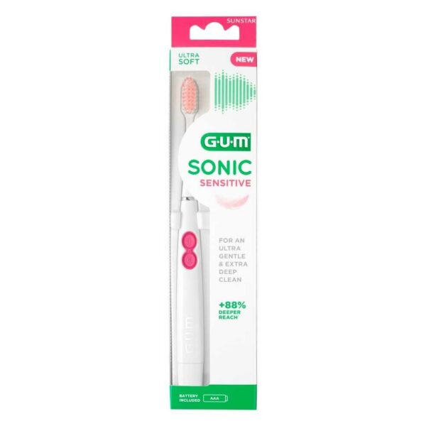 GUM T/BRUSH SONIC BATTERY SENSITIVE