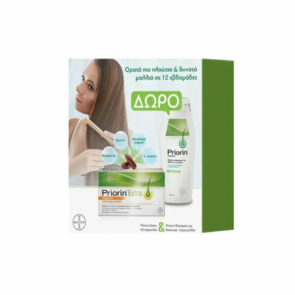 PRIORIN EXTRA 60CAPS +FREE SHAMPOO NORM/DRY
