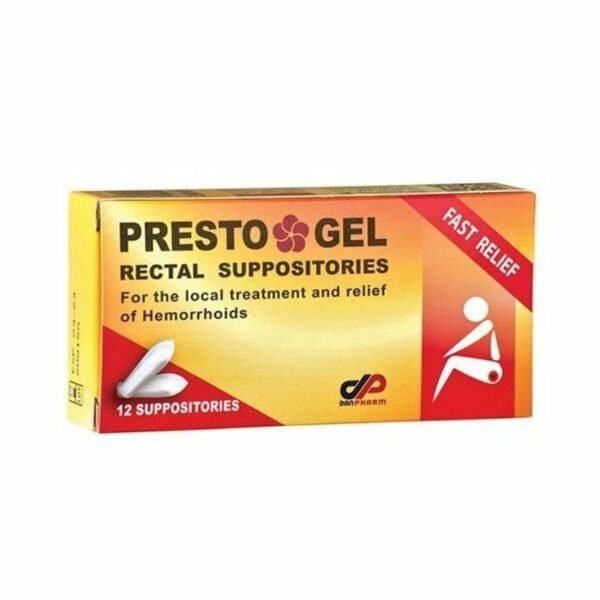 PRESTO GEL SUPPOSITORIES 12X