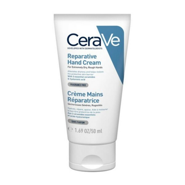 CeraVe Reparative Hand Cream | 50 ml/1.69oz | Hand Cream for Dry & Rough Hands | With 3 Essential Ceramides